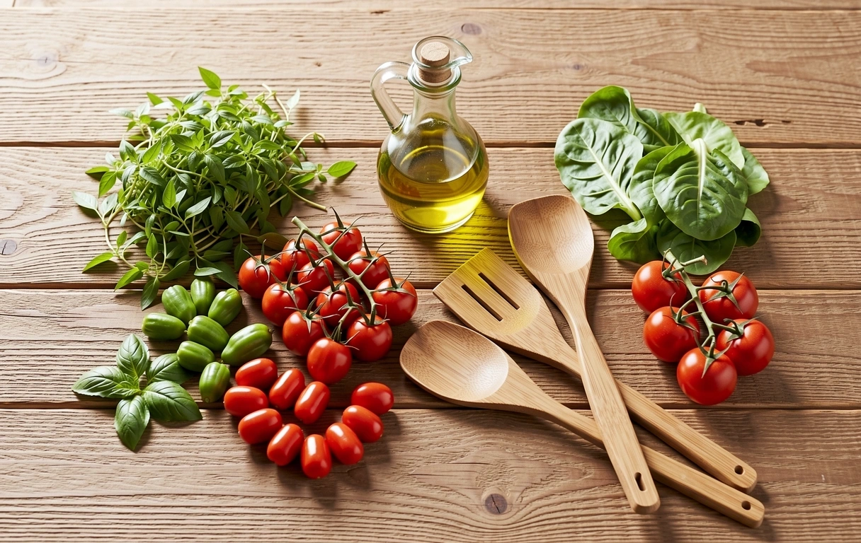 Ingredienti freschi mediterranei