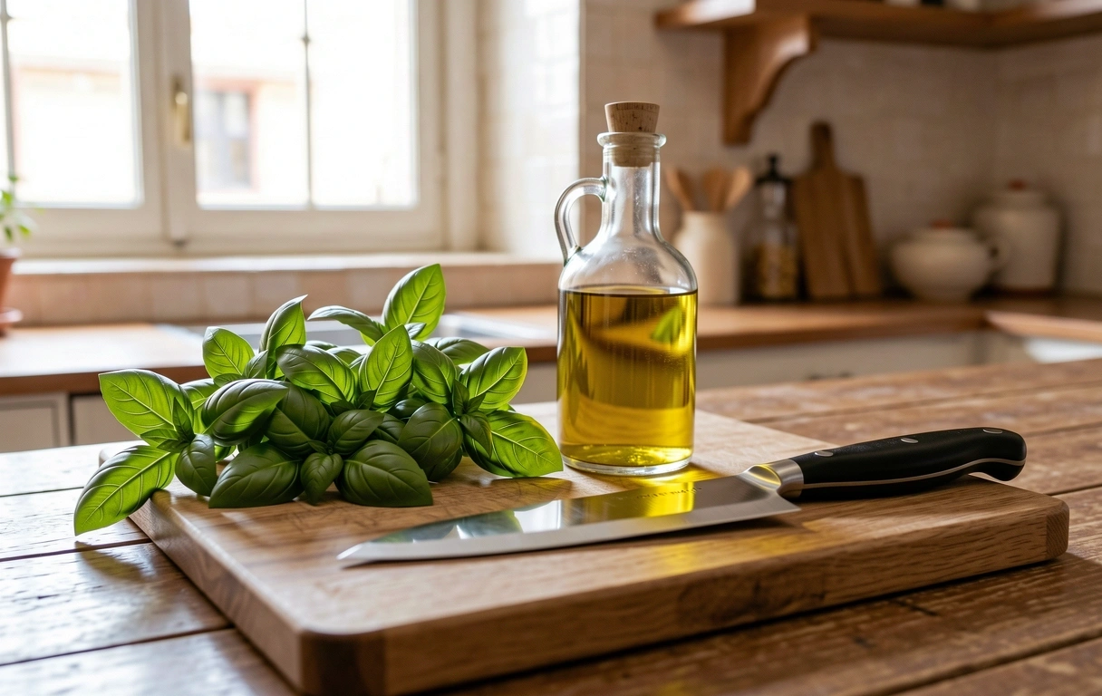 Dettaglio ingredienti freschi in cucina